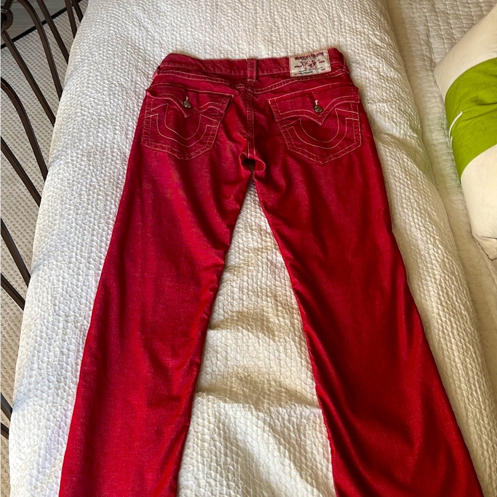 Red Vintage True Religion Jeans Men